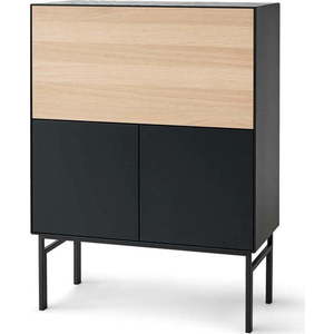 Černá vinotéka v dekoru dubu 91x111 cm Edge - Hammel Furniture obraz
