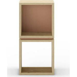 Knihovna v dekoru dubu v cihlovo-přírodní barvě 32x66 cm Lofty – Marckeric obraz