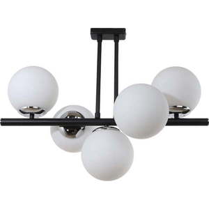 Černo-bílé stropní svítidlo se skleněným stínidlem ø 15 cm Sail – Squid Lighting obraz