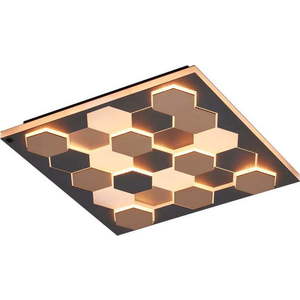 Černé LED stropní svítidlo s hlasovým ovládáním/s ovládáním pomocí mobilní aplikace s kovovým stínidlem 55x55 cm Cifavo – CINQUE obraz