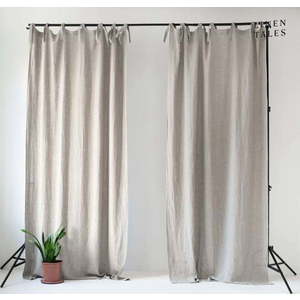 Béžový závěs 140x300 cm Night Time – Linen Tales obraz