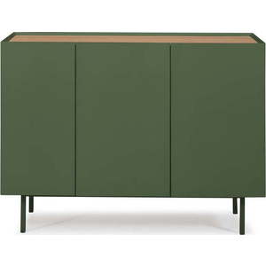 Zelená nízká komoda v dekoru dubu 110x85 cm Arista – Teulat obraz