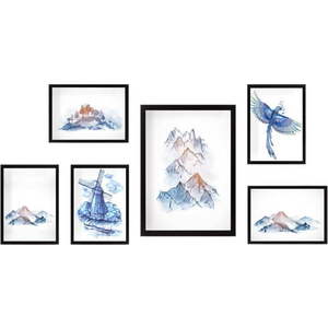Obrazy v sadě 6 ks Watercolor – Wallity obraz