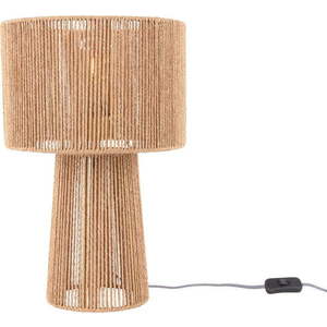 Stolní lampa ve zlaté barvě se stínidlem z papírového výpletu (výška 47 cm) Forma Pin – Leitmotiv obraz