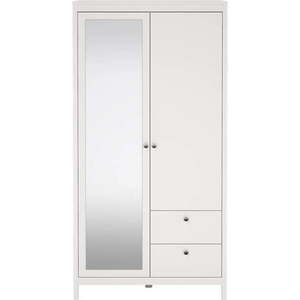 Bílá šatní skříň se zrcadlem 102x199x58 cm Madrid – Tvilum obraz