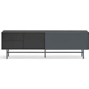 Černo-antracitový TV stolek 180x56 cm Nube – Teulat obraz