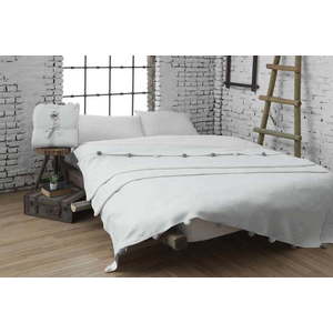 Krémový fleecový přehoz 200x220 cm Pom Pom – Mijolnir obraz