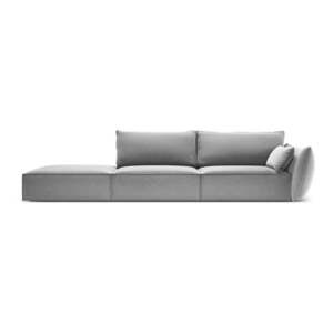 Světle šedá sametová pohovka pravý roh 264 cm Vanda – Mazzini Sofas obraz
