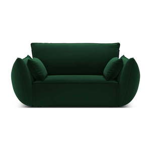 Tmavě zelené sametové křeslo Vanda – Mazzini Sofas obraz