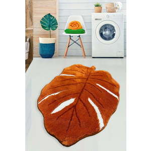 Oranžová koupelnová předložka 80x120 cm Frunze – Foutastic obraz