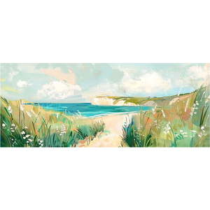 Obraz 60x150 cm Gouache Sea – Styler obraz