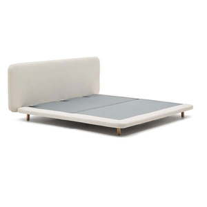 Béžová čalouněná dvoulůžková postel 180x200 cm Odum – Kave Home obraz