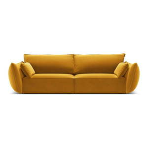 Sametová pohovka v hořčicové barvě 208 cm Vanda – Mazzini Sofas obraz