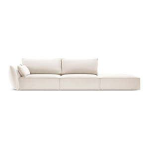 Béžová sametová pohovka levý roh 264 cm Vanda – Mazzini Sofas obraz