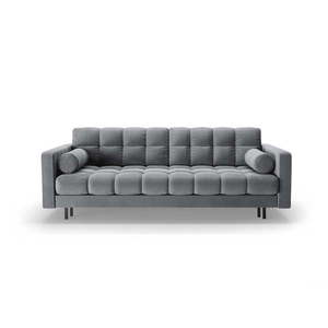 Světle šedá sametová rozkládací/s úložným prostorem pohovka 222 cm Bali – Cosmopolitan Design obraz
