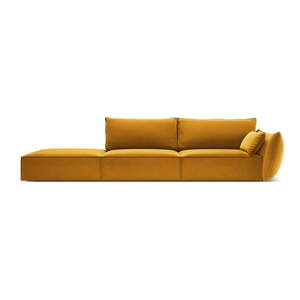 Sametová pohovka v hořčicové barvě pravý roh 264 cm Vanda – Mazzini Sofas obraz