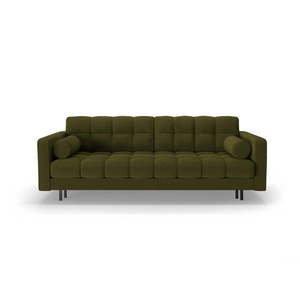 Zelená rozkládací/s úložným prostorem pohovka z textilie bouclé 222 cm Bali – Cosmopolitan Design obraz