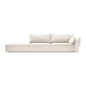 Béžová sametová pohovka pravý roh 264 cm Vanda – Mazzini Sofas obraz