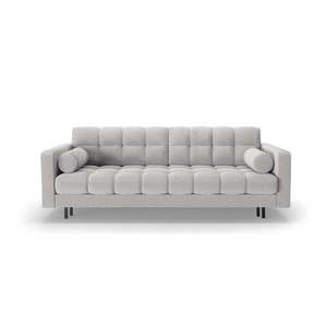 Světle šedá rozkládací/s úložným prostorem pohovka z textilie bouclé 222 cm Bali – Cosmopolitan Design obraz