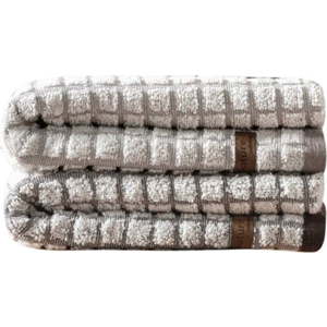 Hnědé/béžové froté ručníky v sadě 4 ks 50x90 cm Nature – Foutastic obraz