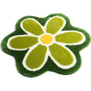 Zelená koupelnová předložka ø 90 cm Flower – Foutastic obraz