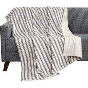 Bílá/antracitová deka 150x190 cm Soren Wellsoft – Mijolnir obraz
