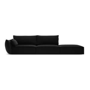 Černá sametová pohovka levý roh 264 cm Vanda – Mazzini Sofas obraz