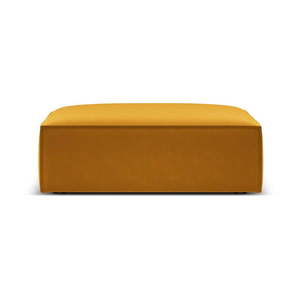 Sametová podnožka v hořčicové barvě Vanda – Mazzini Sofas obraz