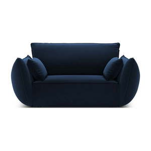 Tmavě modré sametové křeslo Vanda – Mazzini Sofas obraz
