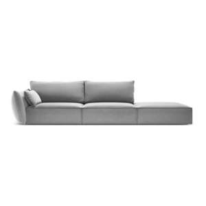 Světle šedá sametová pohovka levý roh 264 cm Vanda – Mazzini Sofas obraz