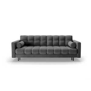 Tmavě šedá sametová rozkládací/s úložným prostorem pohovka 222 cm Bali – Cosmopolitan Design obraz