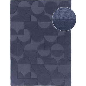 Modrý vlněný koberec Flair Rugs Gigi, 120 x 170 cm obraz