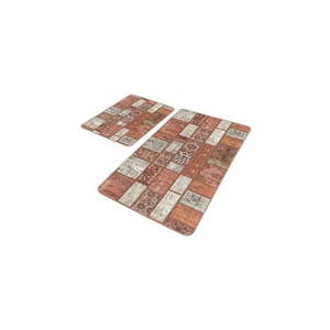 Hnědé sametové koupelnové předložky v sadě 2 ks 60x100 cm – Mila Home obraz