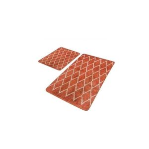 Sametové koupelnové předložky v terakotové barvě v sadě 2 ks 60x100 cm – Mila Home obraz
