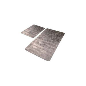 Šedé sametové koupelnové předložky v sadě 2 ks 60x100 cm – Mila Home obraz