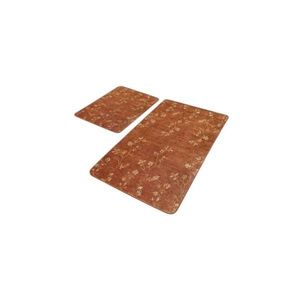 Hnědé sametové koupelnové předložky v sadě 2 ks 60x100 cm – Mila Home obraz