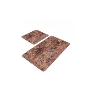 Hnědé sametové koupelnové předložky v sadě 2 ks 60x100 cm – Mila Home obraz
