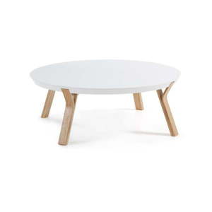 Bílý konferenční stolek Kave Home Solid, Ø 90 cm obraz