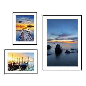 Obrazy v sadě 3 ks Seaside Sunset – knor obraz
