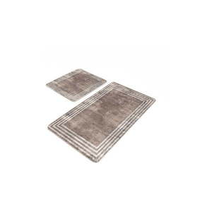 Hnědé sametové koupelnové předložky v sadě 2 ks 60x100 cm – Mila Home obraz