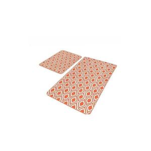 Oranžové sametové koupelnové předložky v sadě 2 ks 60x100 cm – Mila Home obraz
