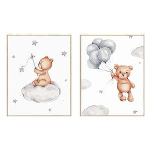 Dětské obrázky v sadě 2 ks 30x40 cm Teddy Bears – knor obraz