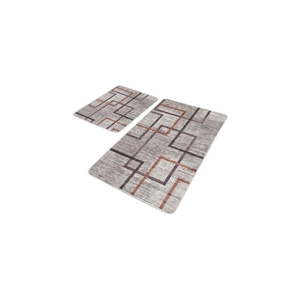 Šedé sametové koupelnové předložky v sadě 2 ks 60x100 cm – Mila Home obraz