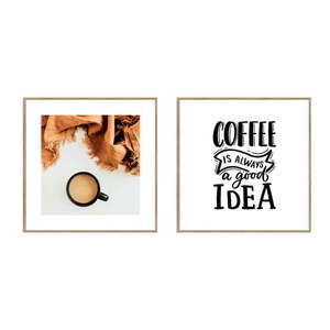 Obrazy v sadě 2 ks 20x20 cm Coffee – knor obraz