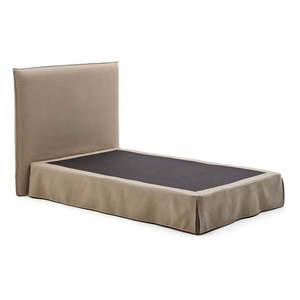 Taupe čalouněná jednolůžková postel 90x200 cm Jaira – Kave Home obraz