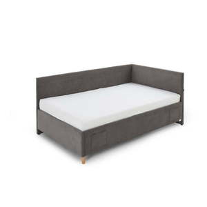Antracitová rohová dětská postel s úložným prostorem 90x200 cm Cool – Meise Möbel obraz