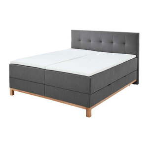Tmavě šedá boxspring postel s úložným prostorem 180x200 cm Catania - Meise Möbel obraz