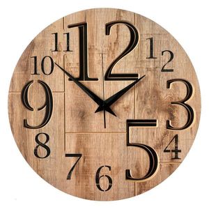 Ambia Home NÁSTĚNNÉ HODINY, černá, barvy dubu košíčkatého, 57 cm obraz