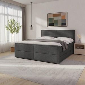 MID.YOU POSTEL BOXSPRING, 180/200 cm, antracitová obraz