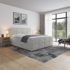 MID.YOU POSTEL BOXSPRING, 180/200 cm, světle šedá obraz